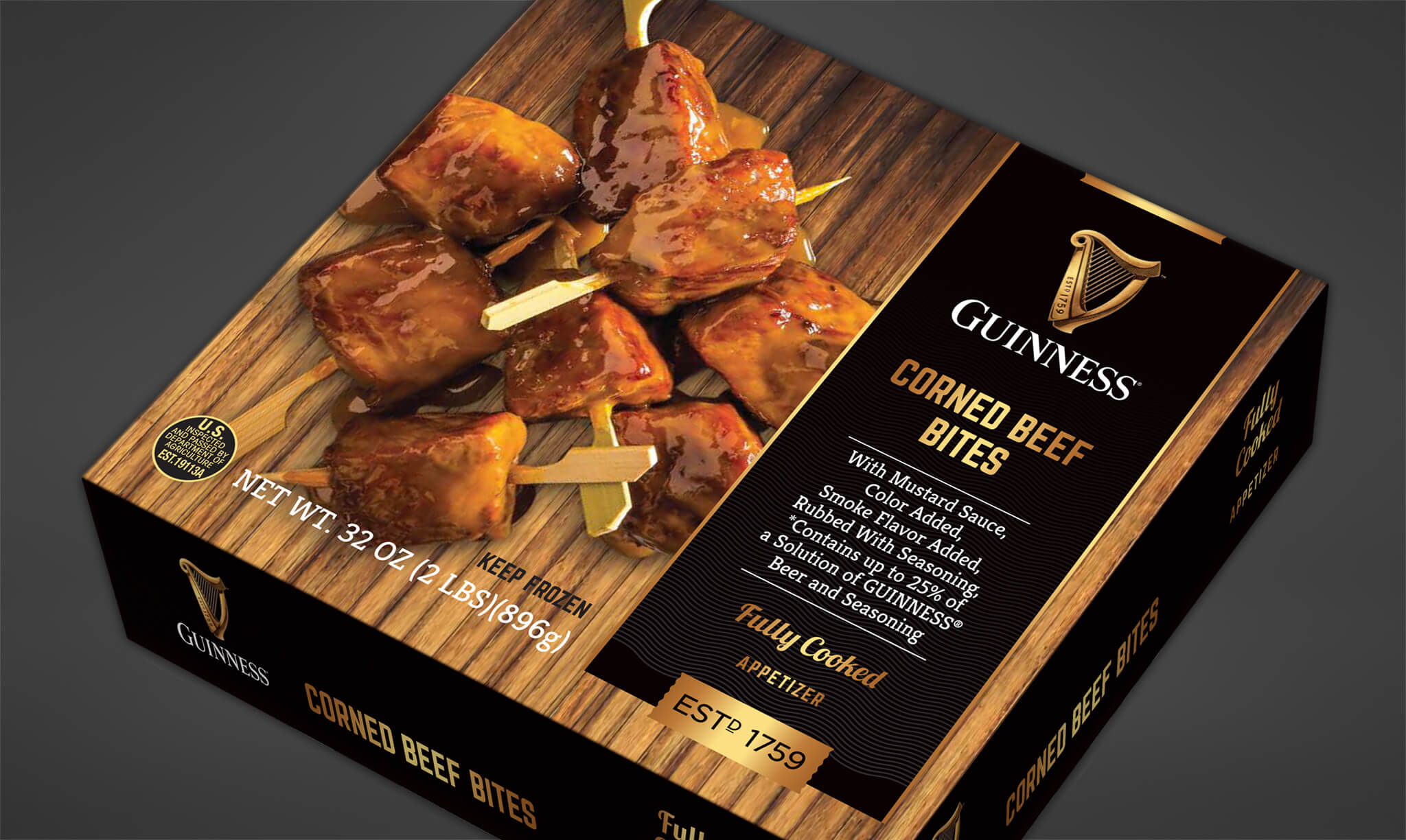Guinness Corned Beef Brisket Bites Packaging