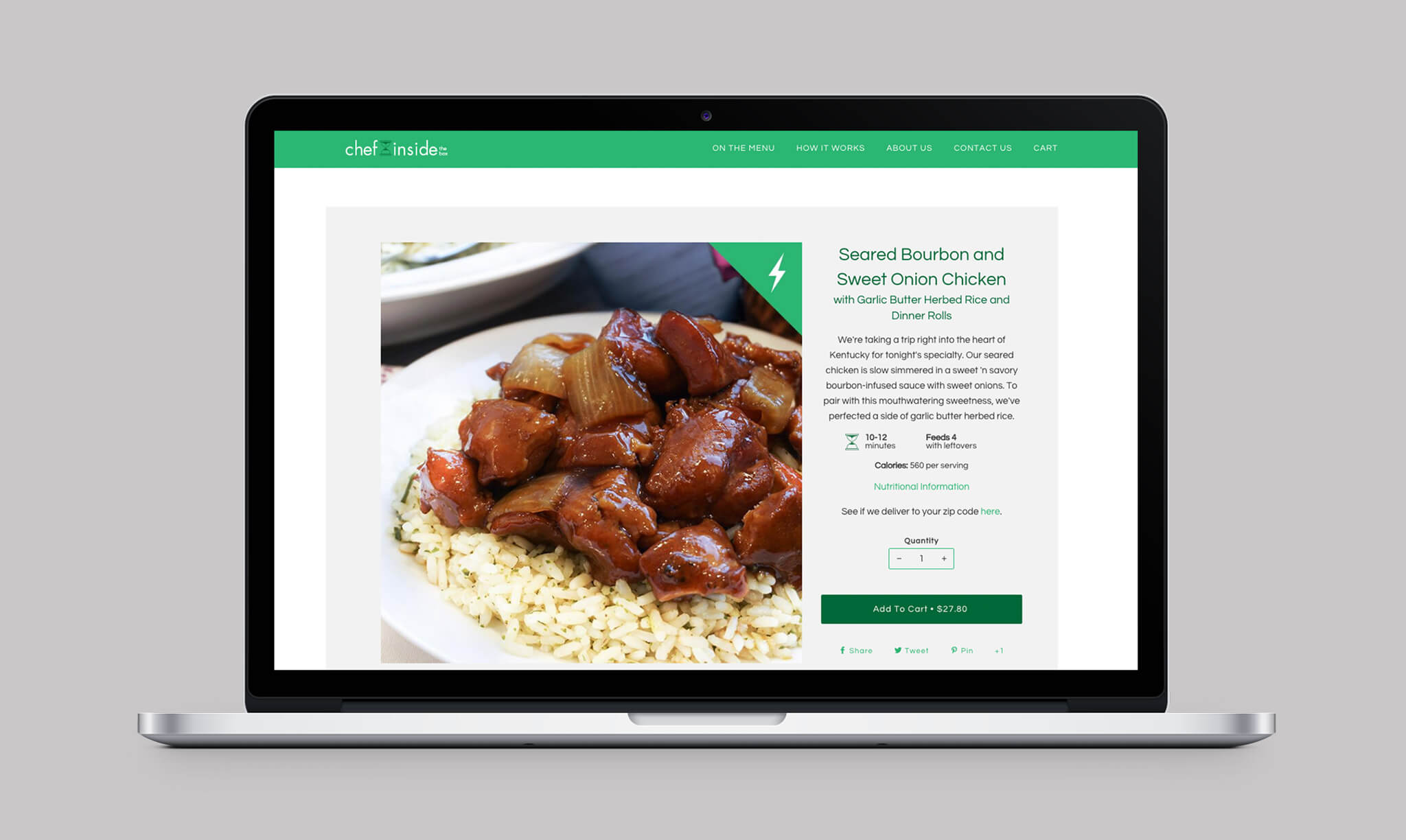 Chef Inside the Box Website Product Page