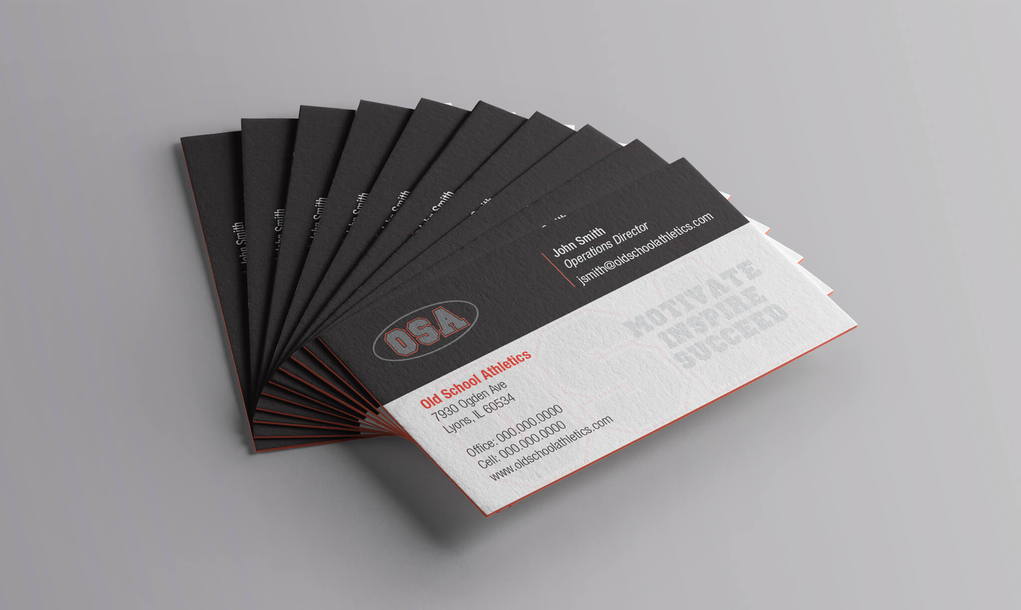 Old School Athletics Business Cards