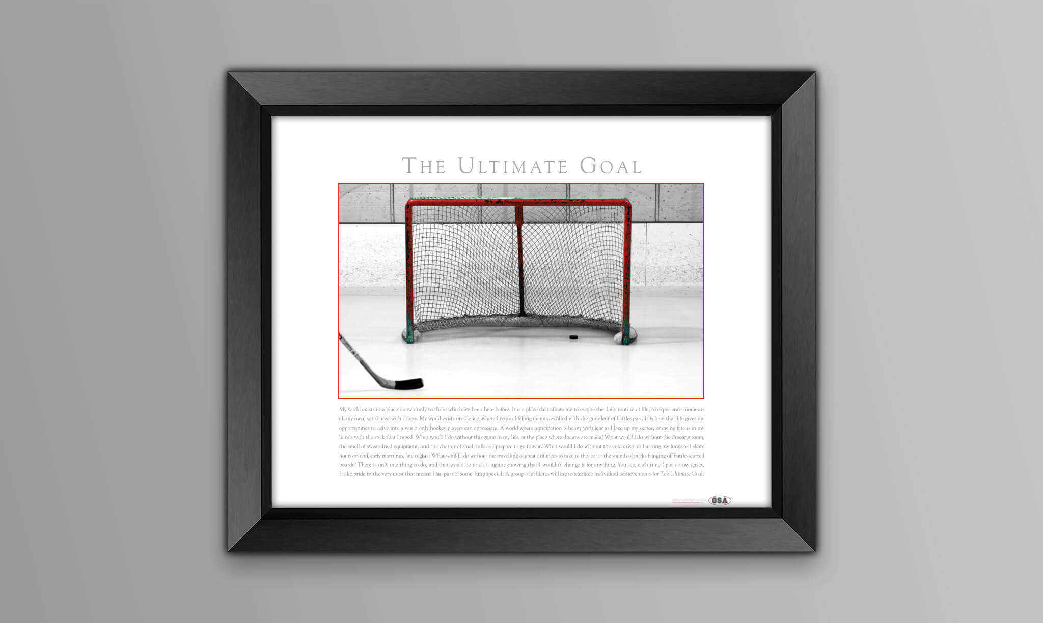 Old School Athletics Hockey Poster