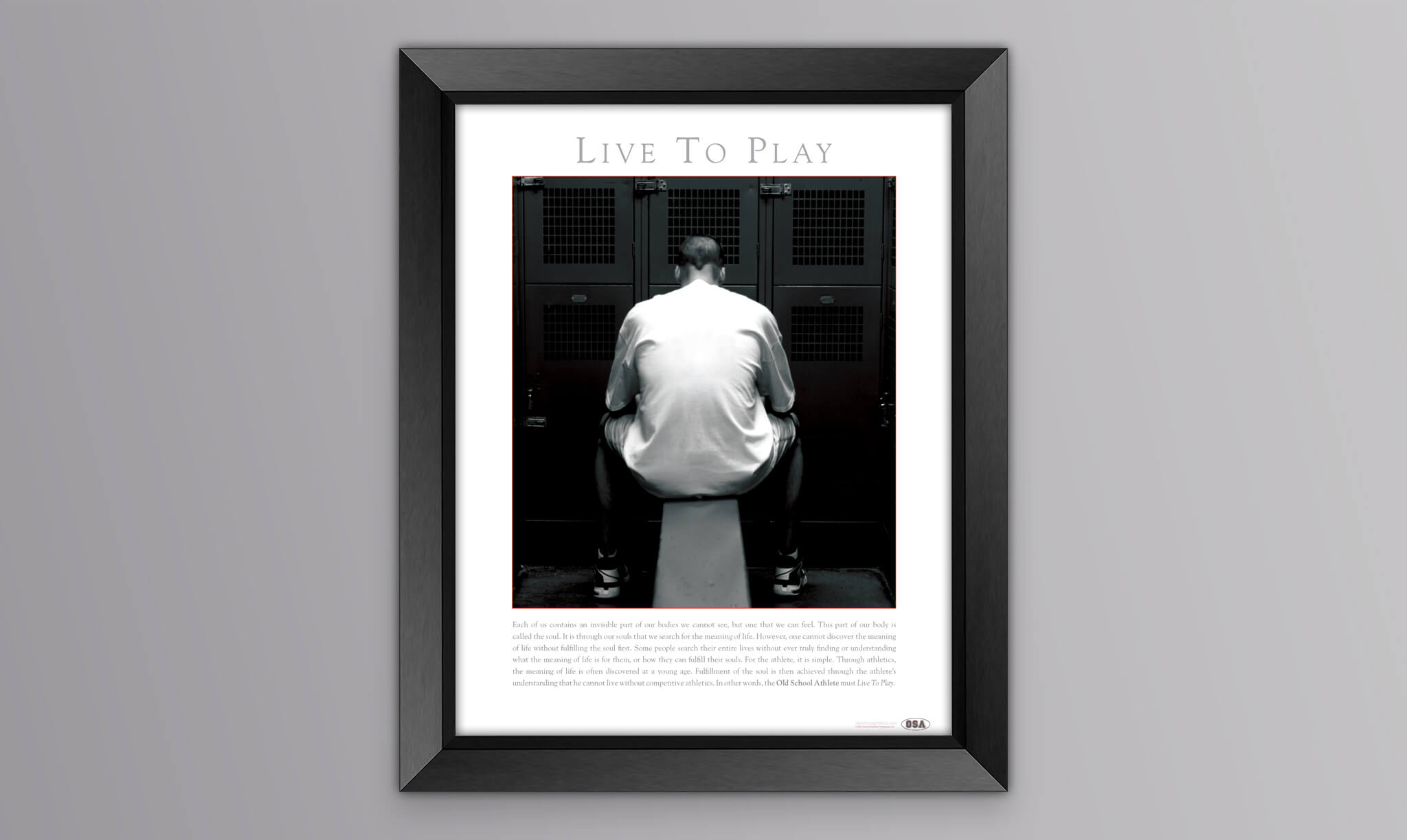 Old School Athletics Live to Play Poster