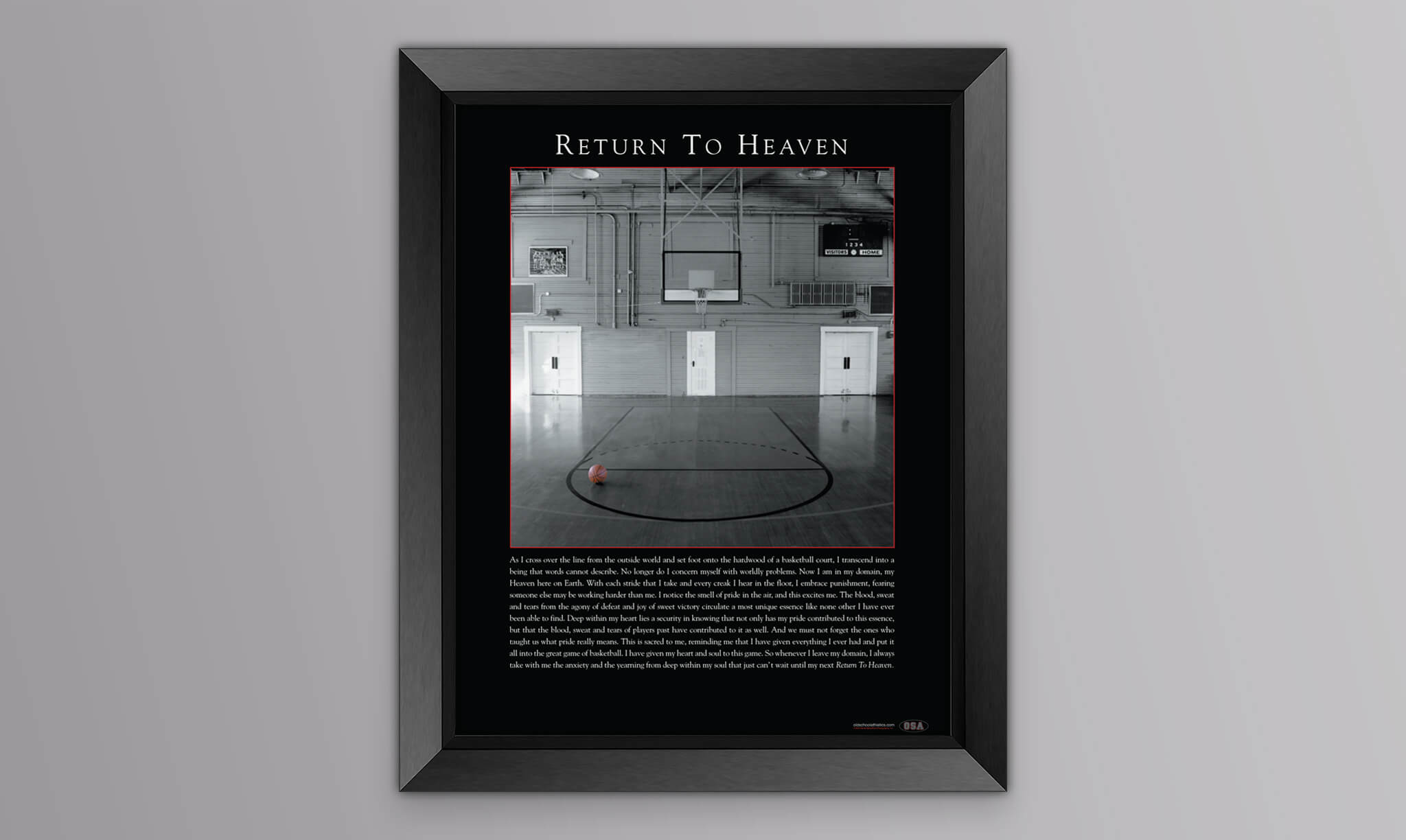 Old School Athletics Basketball Poster