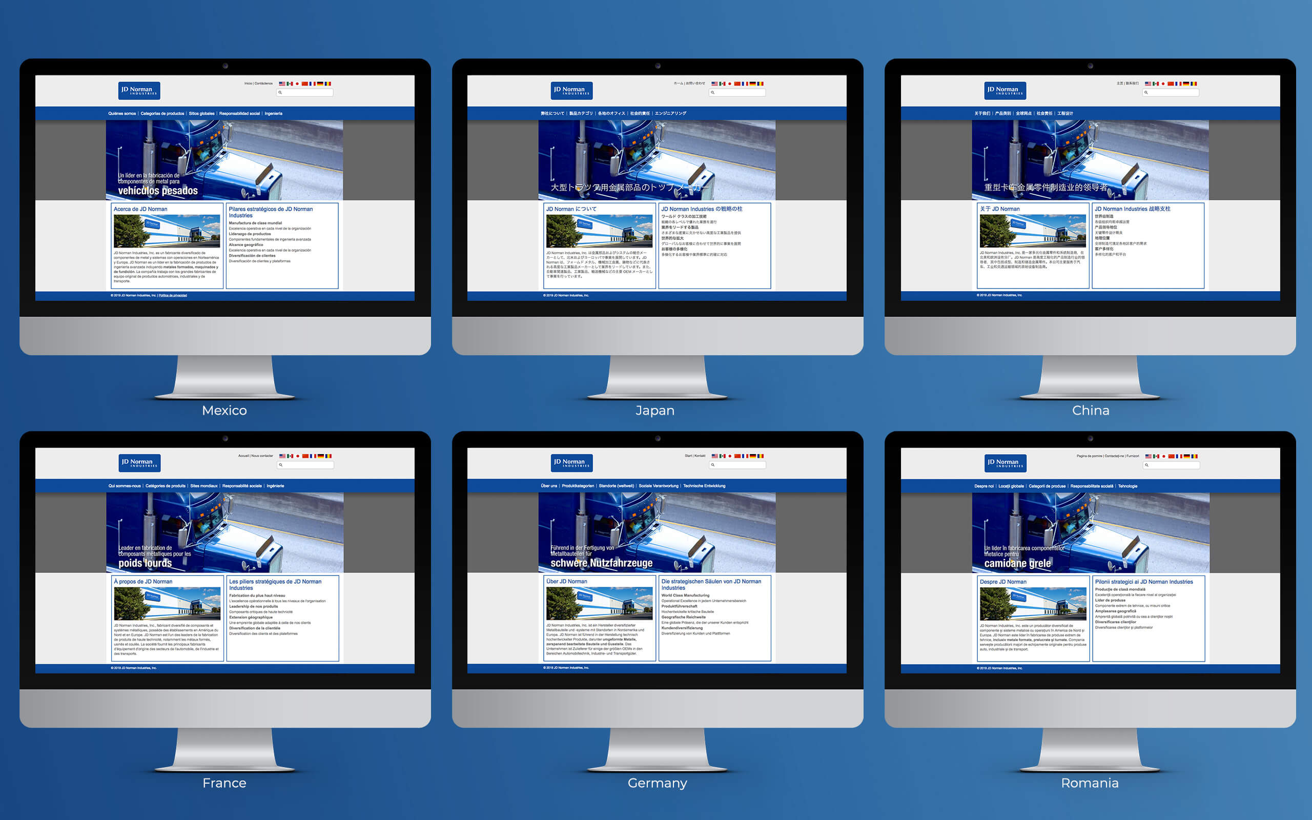 JD Norman Industries Website International Translations