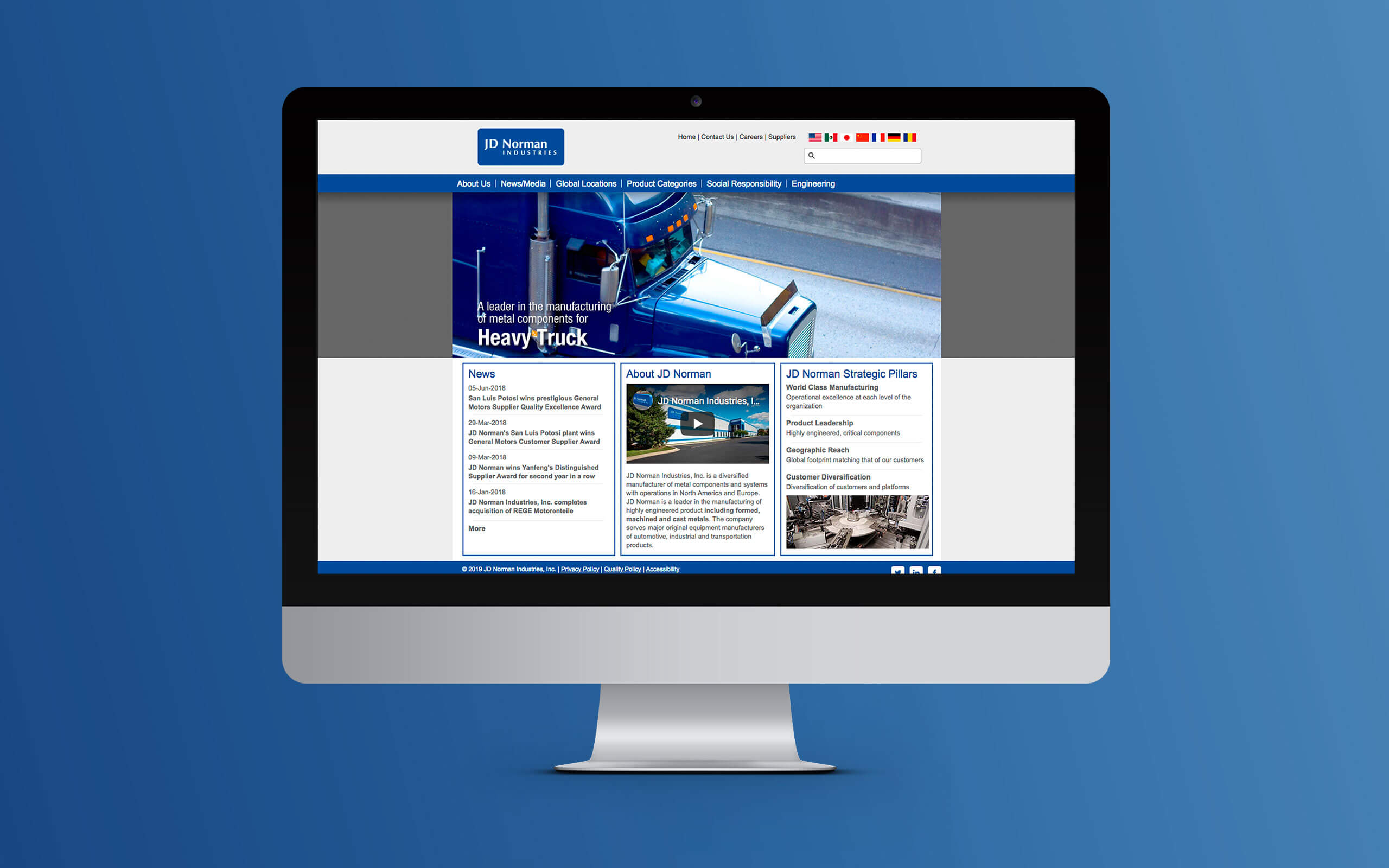 JD Norman Industries Website Home