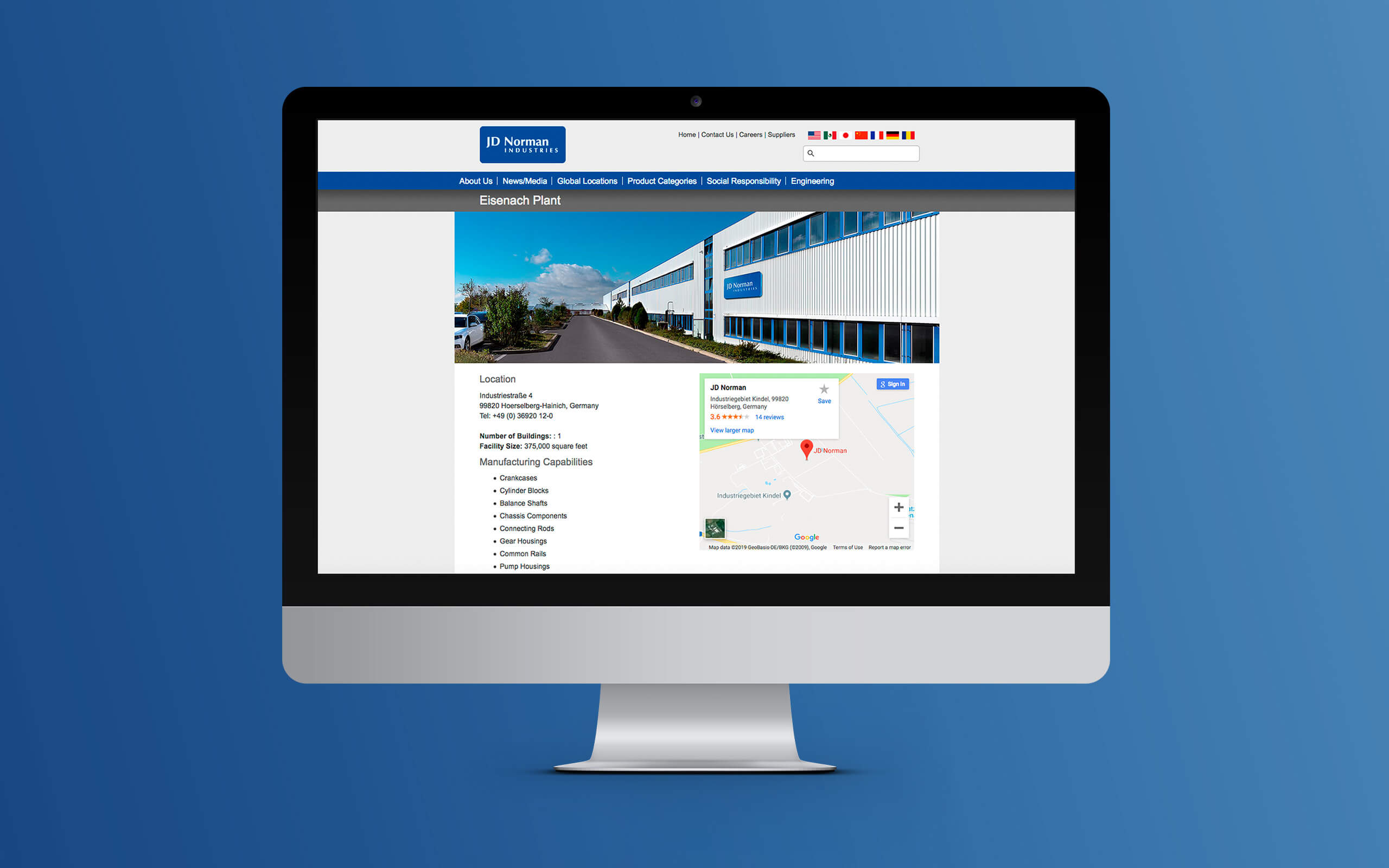 JD Norman Industries Website Plant Page