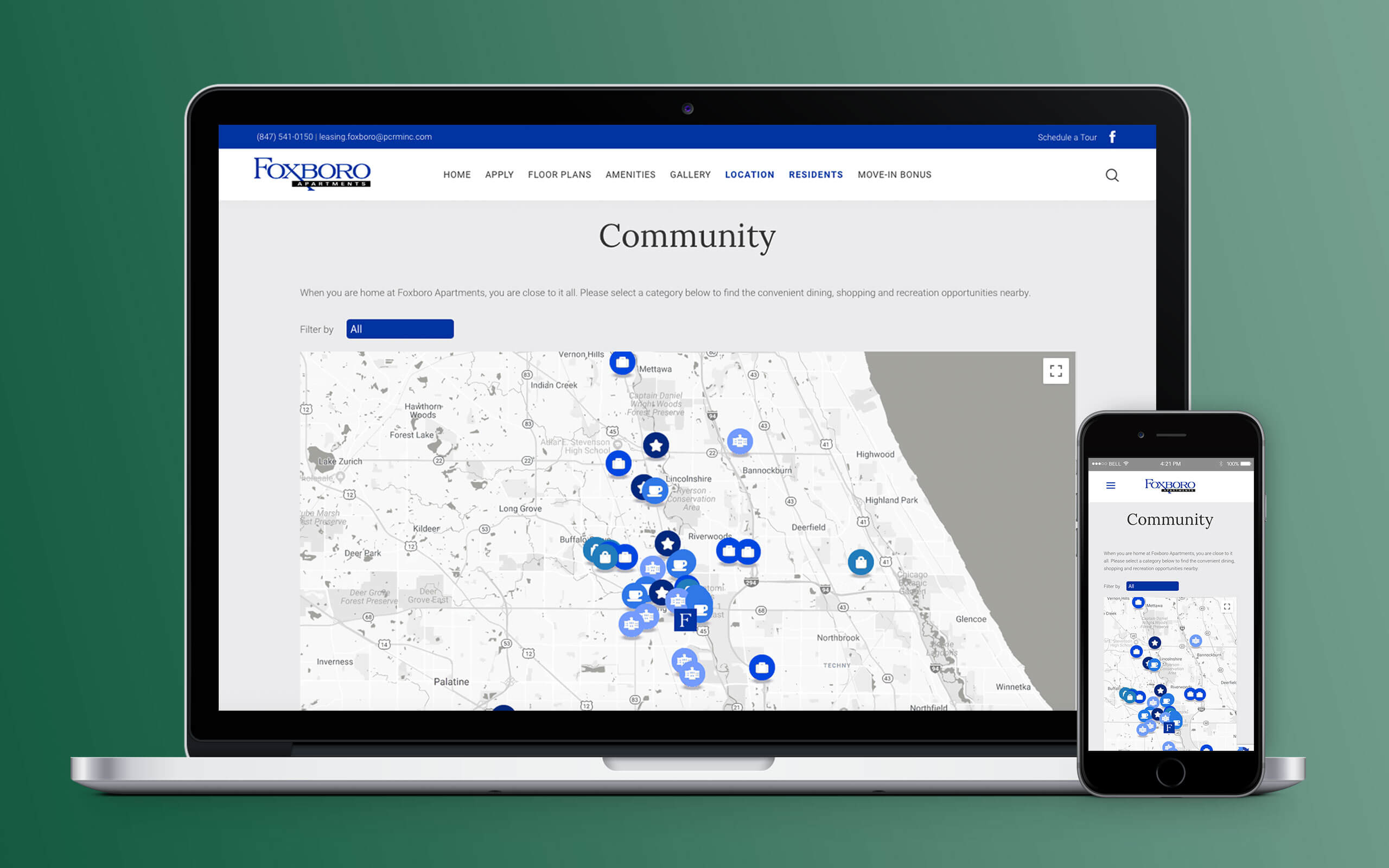 Partnership Concepts Realty Management Foxboro Apartments Website Community