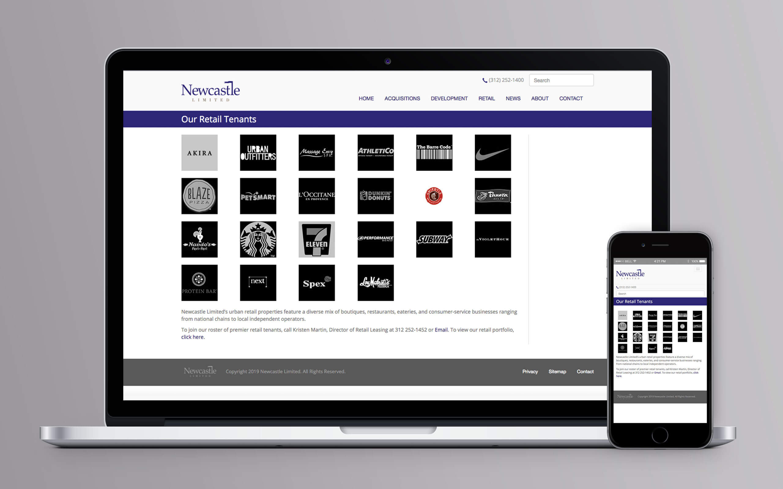 Newcastle Limited Website Retail Tenants
