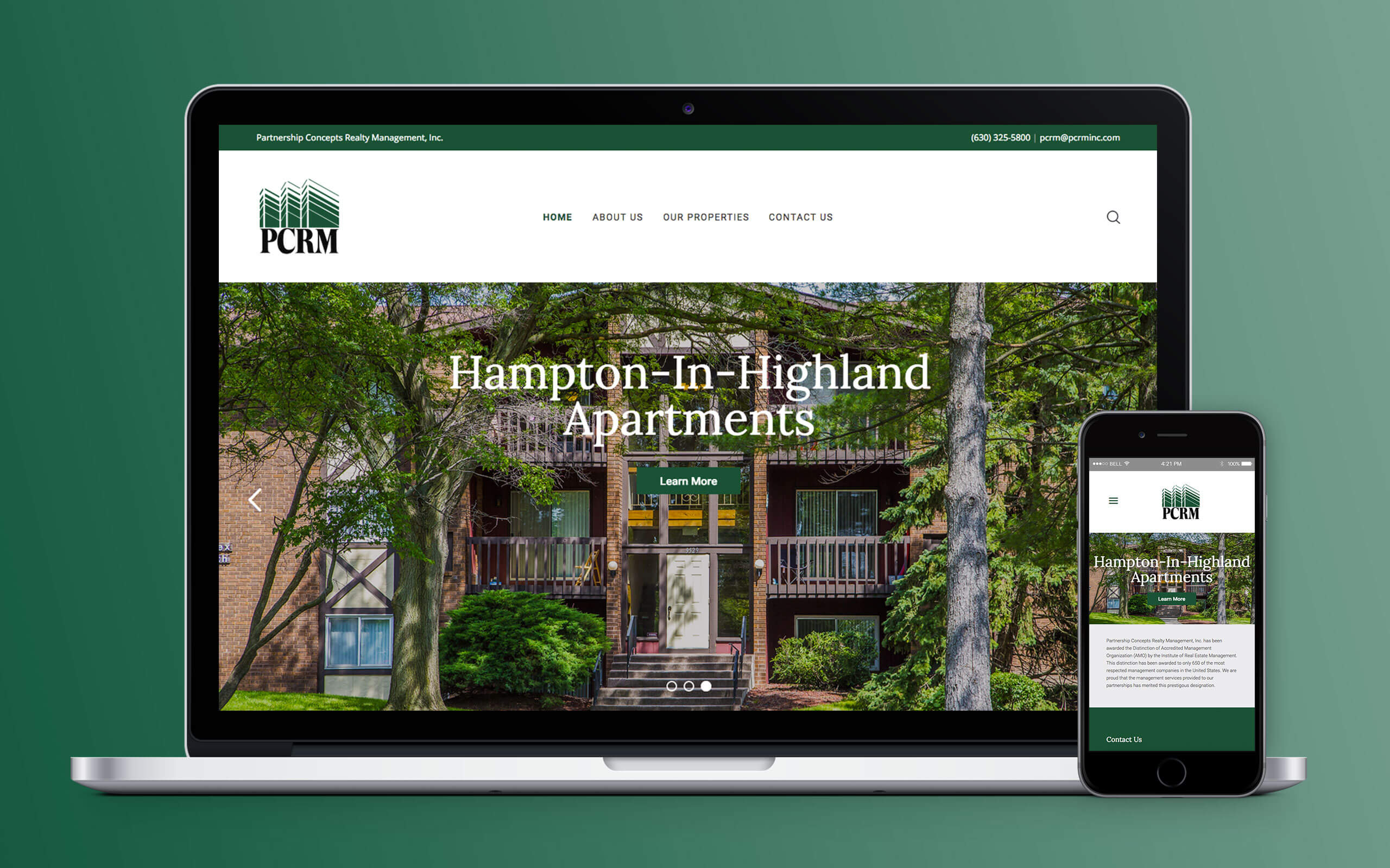 Partnership Concepts Realty Management Website Home