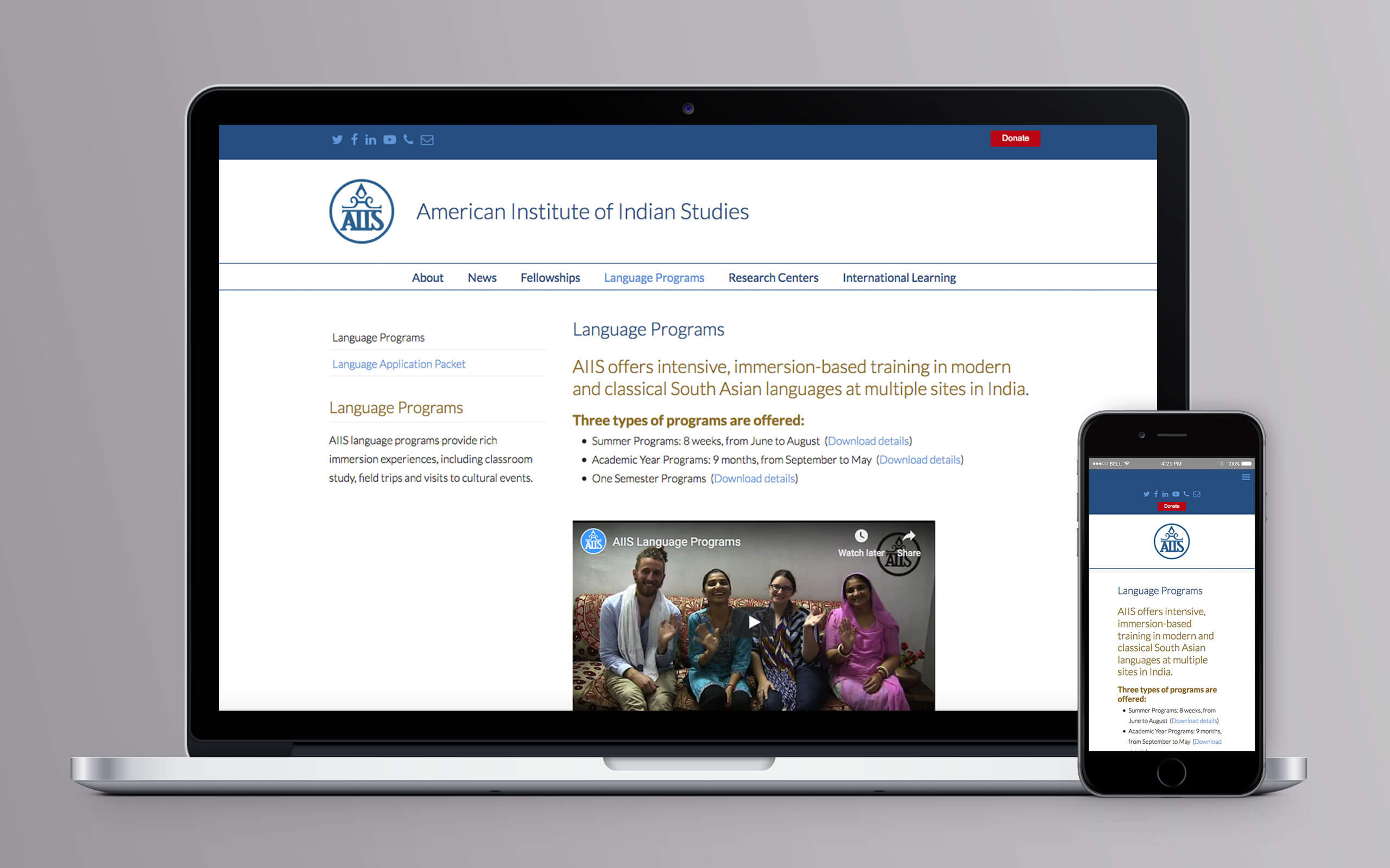 American Institute of Indian Studies American Institute of Indian Studies Website Language