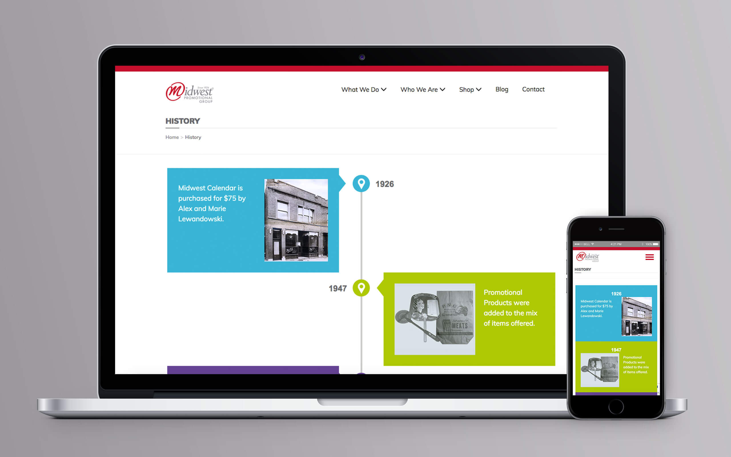 Midwest Promotional Group Website History