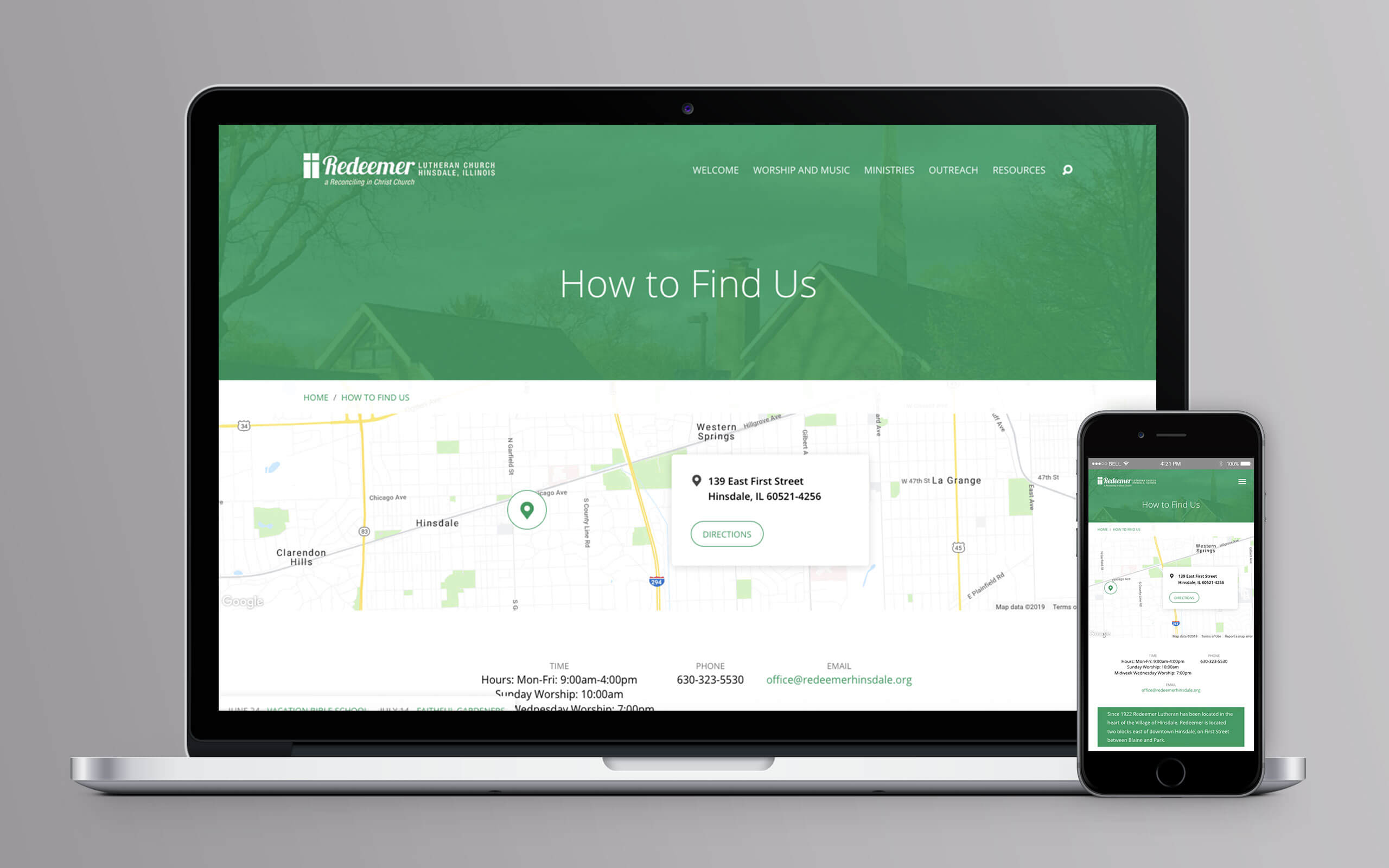 Redeemer Lutheran Church Website Location