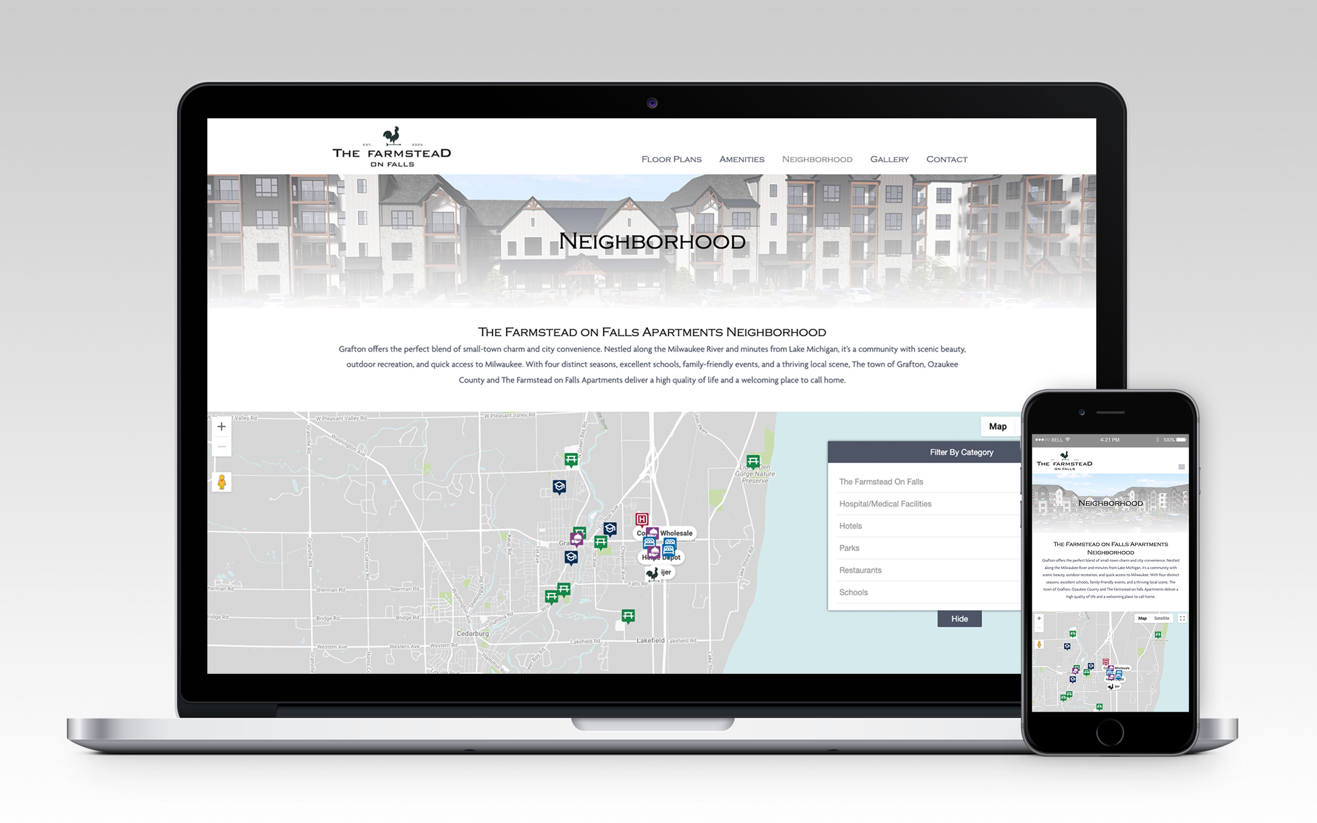 Farmstead on Falls Website Neighborhood Page